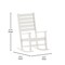 Flash Furniture White All-Weather Outdoor Rocking Chair, 2PK 2-LE-HMP-2002-110-WT-GG - alternate 2